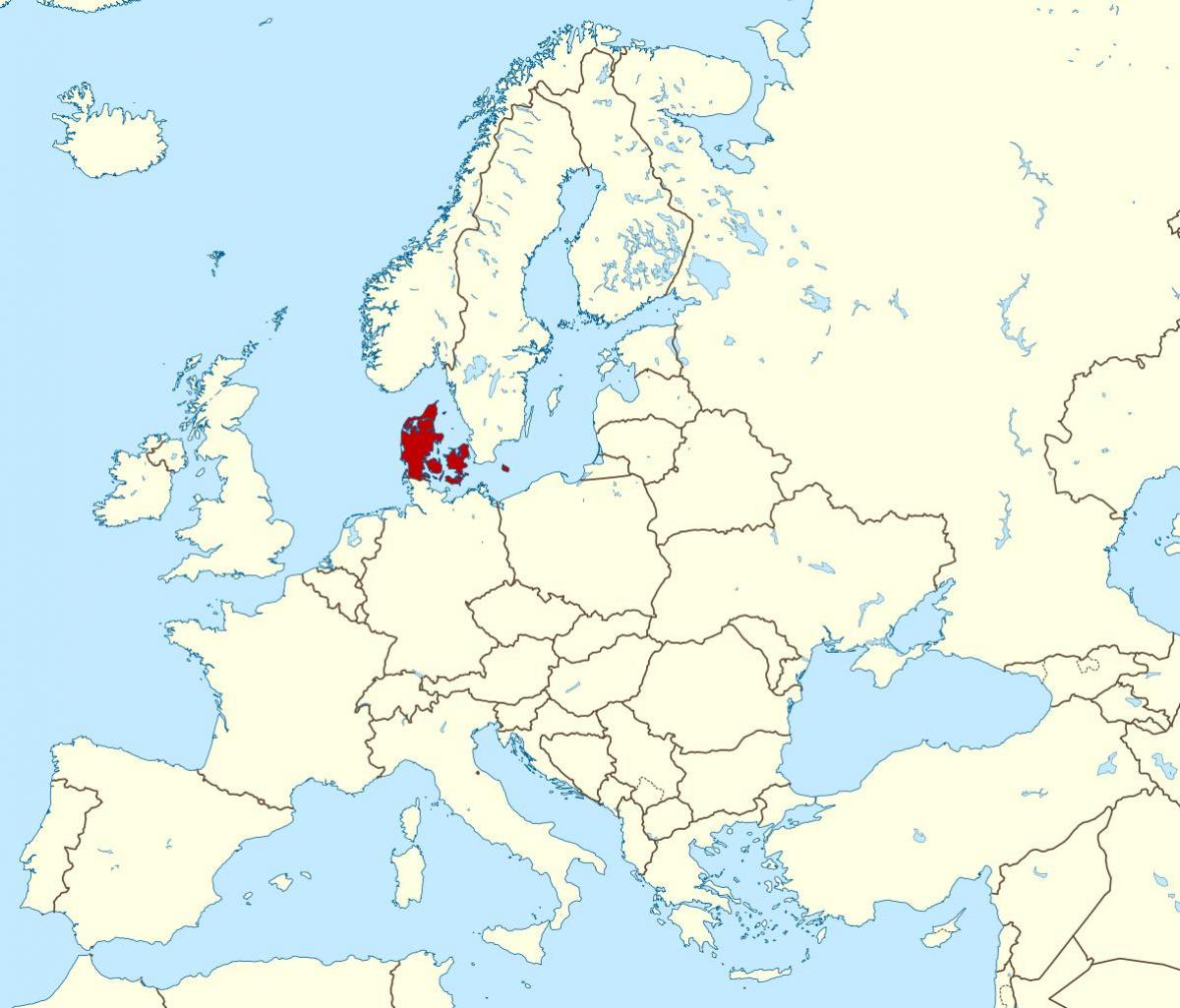 karta svijeta, pokazuje Danska
