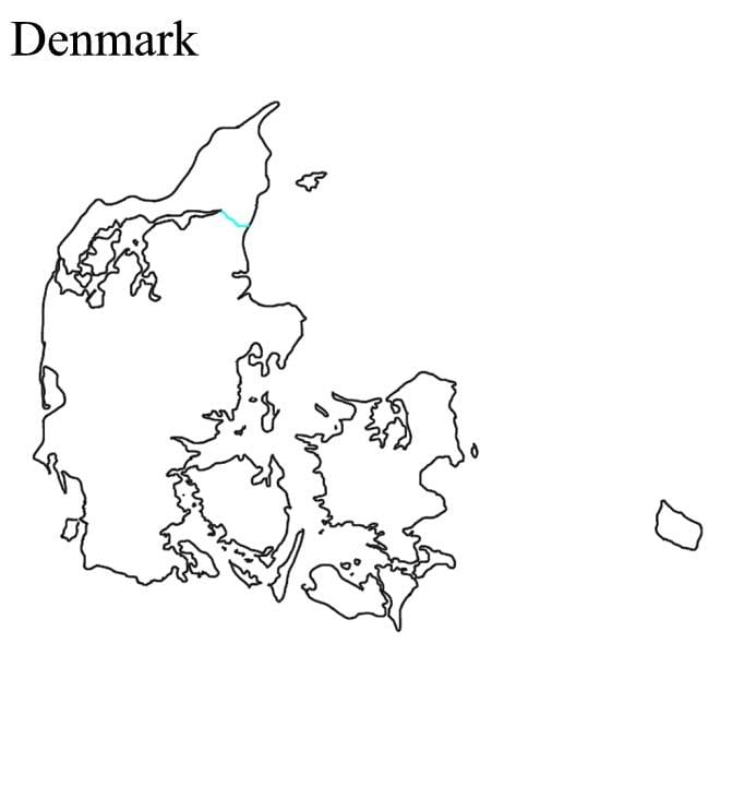 prazna karta Danske