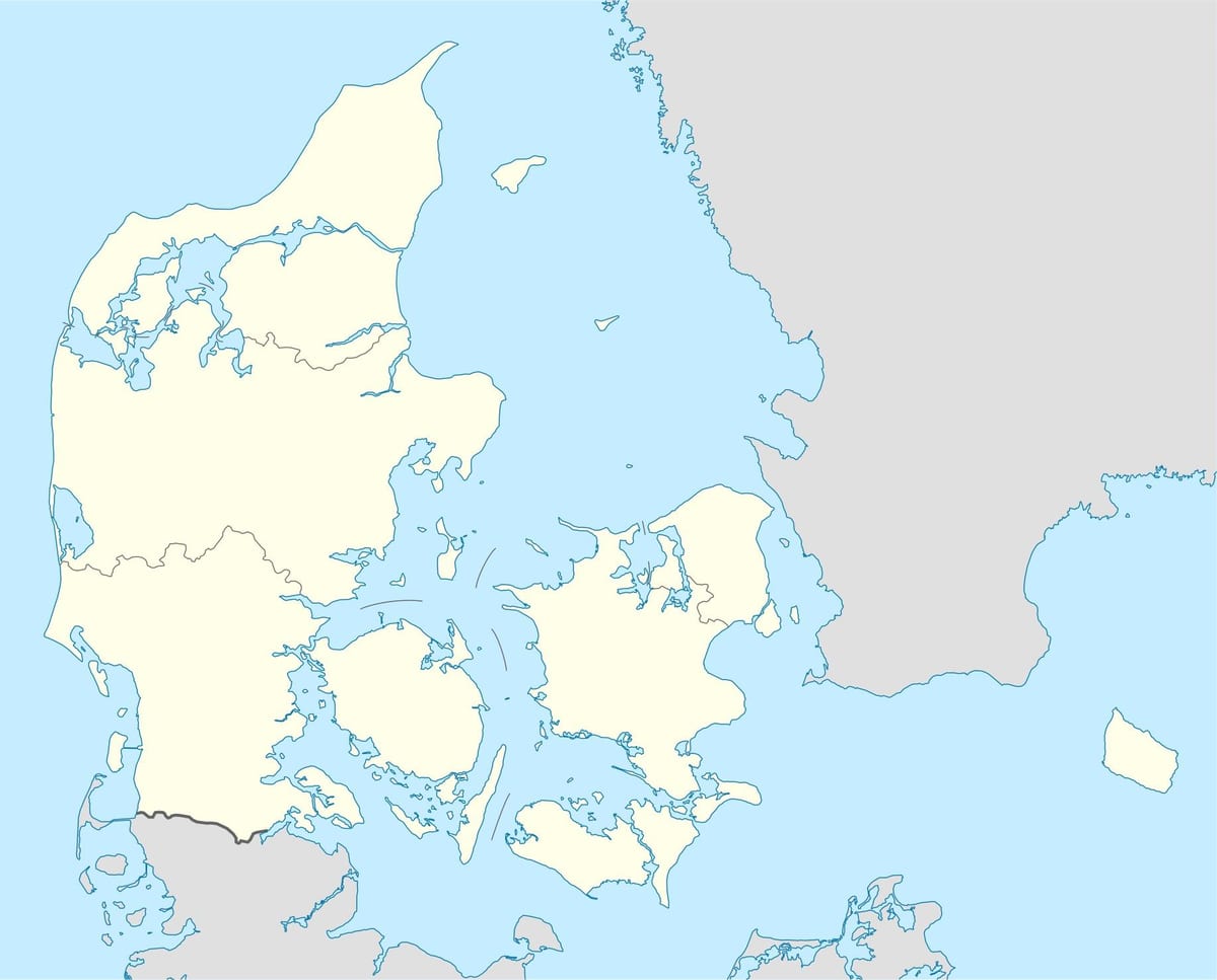 Karta Danske vektor