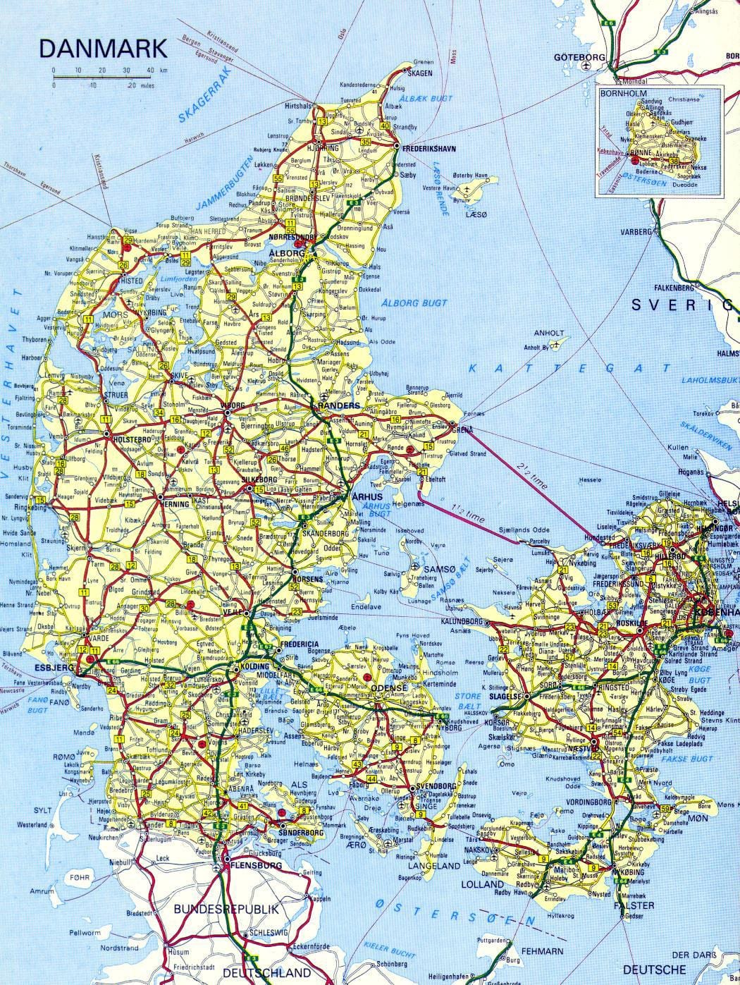 Detaljna karta Danske