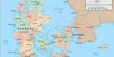Karta rijeke Danskoj 